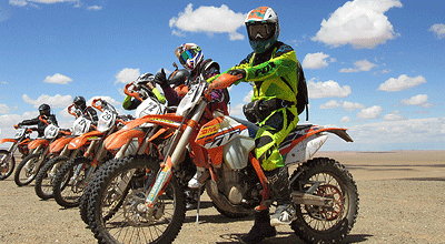 Gobi Desert Motorcycle Trail in Mongolia